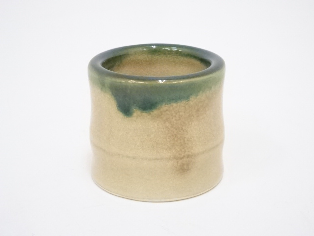 JAPANESE TEA CEREMONY / FUTA OKI(LID REST) / ORIBE GLAZE